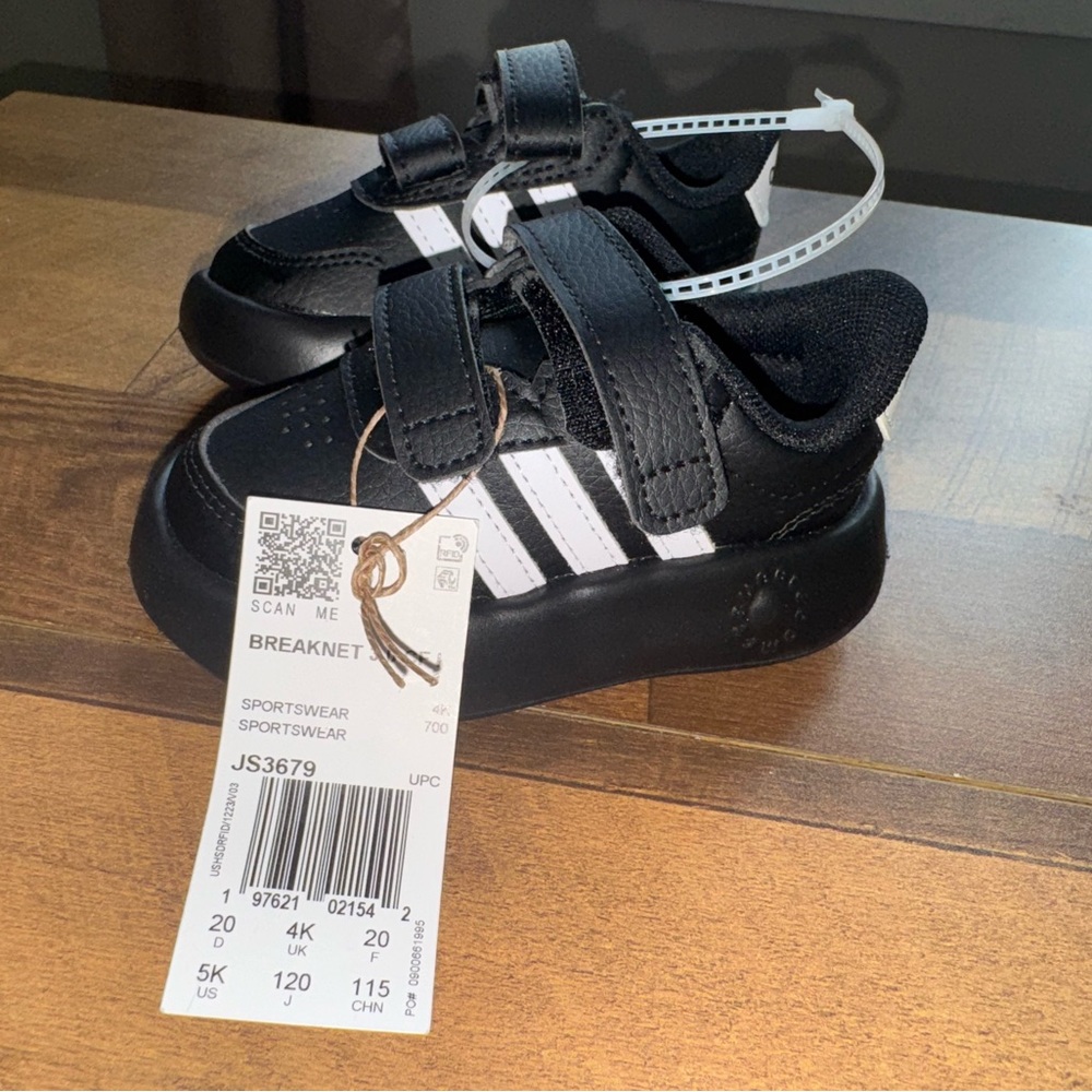 Adidas Infant Black and White Shoes